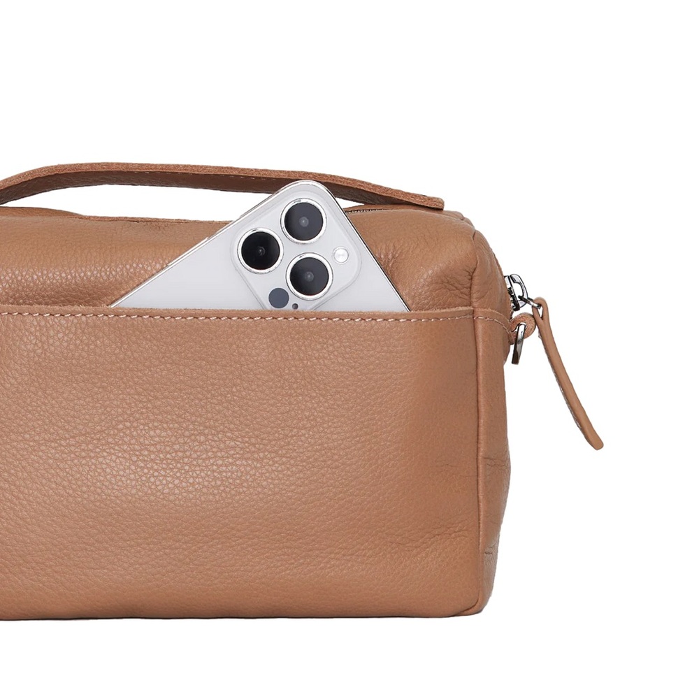 Hammitt Evan Crossbody Biscotti Tan Light Brown Gunmetal - Picture 5 of 13